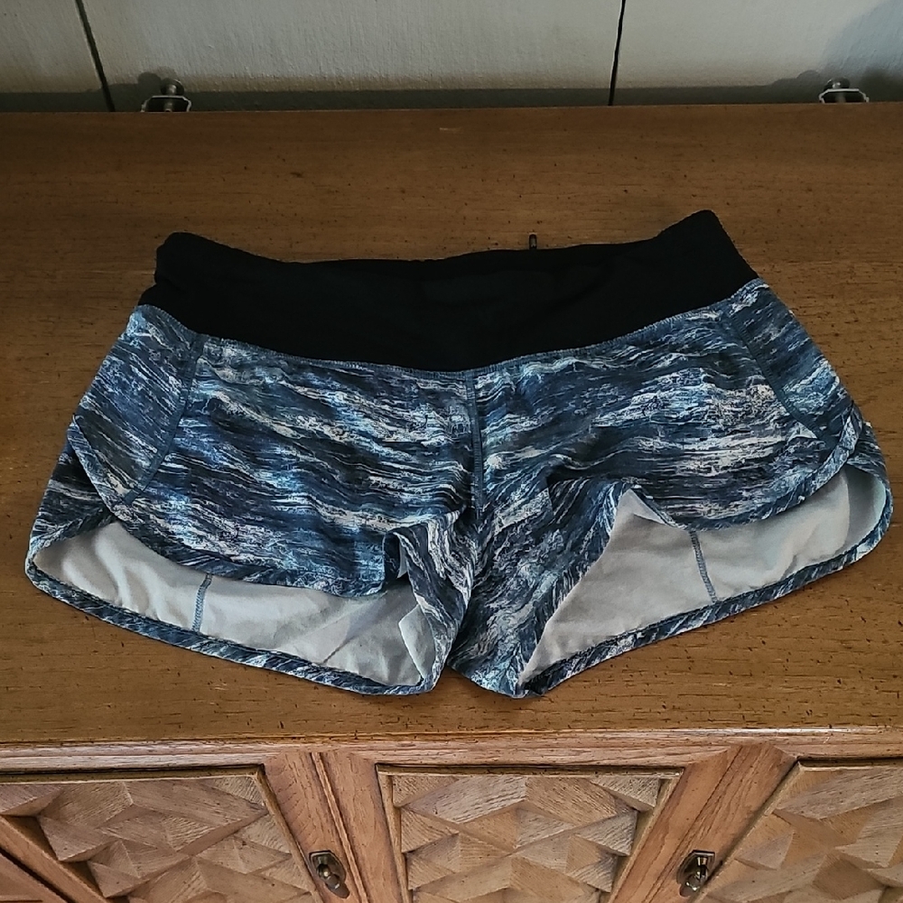 Lululemon Athletica Blue and Black Athletic Shorts